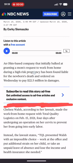 
An NBC news article with an option to listen to the article, but only with a free account. I tap the play button and it immediately prompts me to create an account. I back out of that, put the page into Firefox’s reader mode, then I long press and choose “Select all,” then a long press again and choose “Read aloud.”